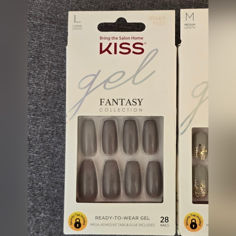 Kiss Gel Fantasy Collection Long and Medium NEW - Picture 2 of 6